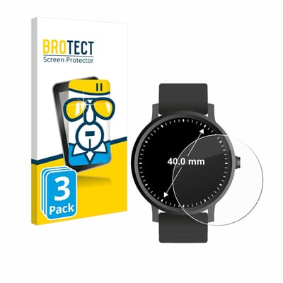 BROTECT - Glas Screenprotector voor Horloges (Rond, ø: 40 mm) - Gehard Beschermglas 9H 3 Stuks