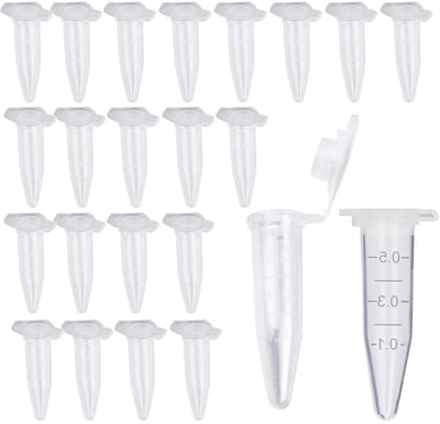 Microcentrifuge Tubes 1 ml - Transparante Plastic Centrifuge Test Tubes voor Monsteropslag, Kliksluiting, Conische Bodem, Verpakking van 300 Stuks, Laboratoriumbenodigdheden, Sample Vessels, Onderzoeksmateriaal