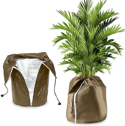 Winterbeschermingszak voor potplanten - 45 x 55 cm - Thermo-potbescherming met trekkoord .