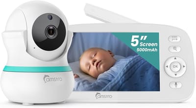 Babyfoon met camera - Babybewaking monitor - Veilige kinderkamer - 5 inch scherm - 12 x 11 x 17 cm