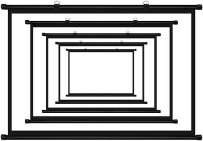 Projectorscherm - Filmscherm - Thuisbioscoop - Wit glasvezel - 40 inch 16:9 - Zwart