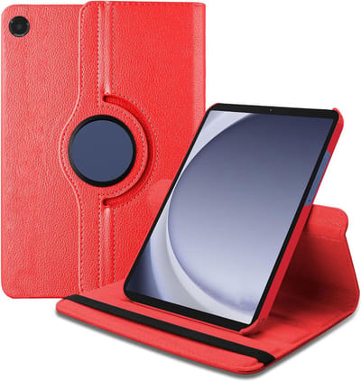 Book Cover Geschikt voor: Samsung Galaxy Tab A9+ (Plus) 11 inch 2023 & Tab A11 Plus (SM-X210, SM-X215, ,SM-X216, SM-X218) Draaibaar Hoesje - Multi stand Case - Rood