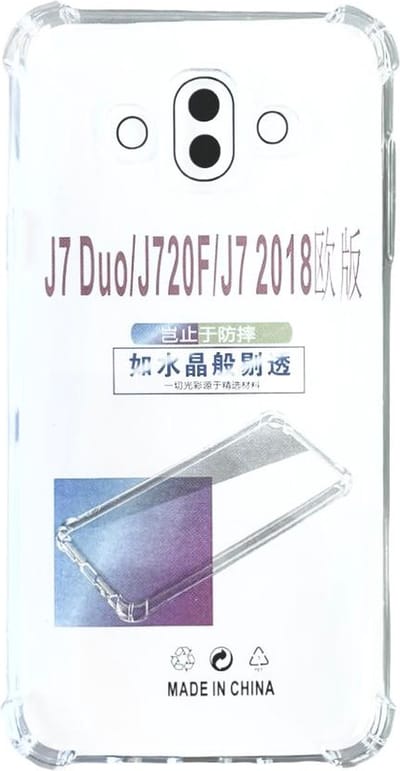 Anti Shock silicone back cover Geschikt voor Samsung Galaxy J7 (2018)/Transparant hoesje