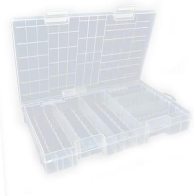 Batterij Opbergdoos - Batterij Organizer - Batterijen Opbergen - Dubbellaags Ontwerp - 60 AA batterijen - Transparant