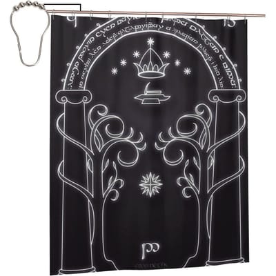 L-Lord Of The Ring Douchegordijn Badkamer Polyester Waterdicht Badgordijnen Met Haken W90H200(CM)-1 Pcs