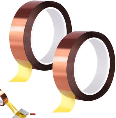 Kaptontape 20 mm x 33 m, hittebestendig plakband voor 3D-printers, isolatietape voor solderen en elektronische toepassingen, zonder resten
