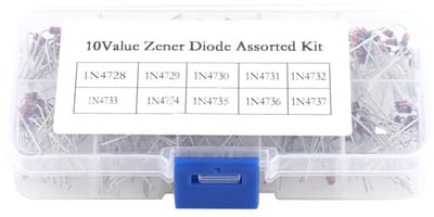 Dailygoody - Zener Dioden Set - 200 Stuks Assortiment - Hoogwaardige Efficiëntie - Transparante Doos - Elektronische Componenten - DIY Projecten