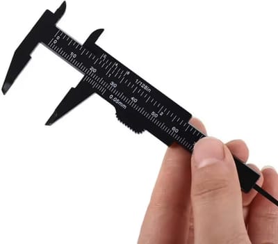 CHPN - Mini schuifmaat - Kleine schuifmaat voor precisie meten - Meet tot 8CM - Kleine schuifmaat liniaal - Zwart - Van kunststof