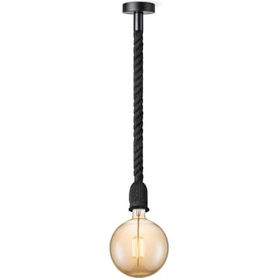 Home sweet home hanglamp Leonardo zwart Globe g180 - amber
