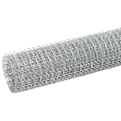 vidaXL Kippengaas 25x0,5 m gegalvaniseerd staal zilverkleurig