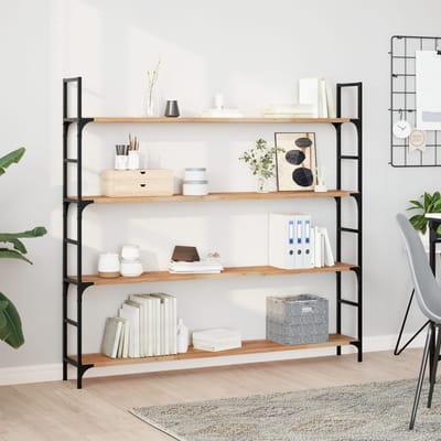 vidaXL - Wandschap - zwevend - olieafwerking - 120x20x2 - cm - massief - acaciahout