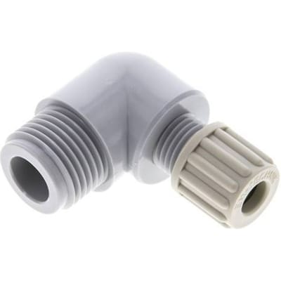 8x6mm & G1/2'' PA L-Vorm Knelfitting Buitendraad 10bar