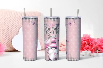 Tumbler - You make my heart smile [600 ml] [Gnome] [valentijn voor haar]