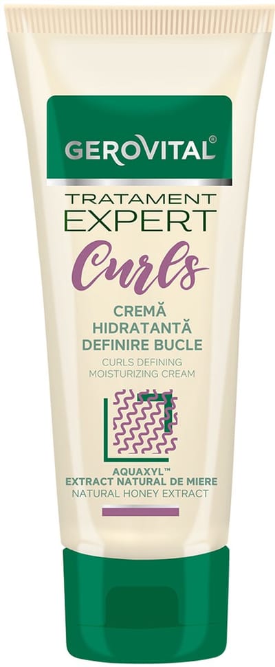 Gerovital Curl Defining Cream – Hydraterende Krullencrème met Natuurlijk Honingextract & Aquaxyl™ – Anti-Frizz, Hydratatie & Perfect Gedefinieerde Krullen – 150 ml