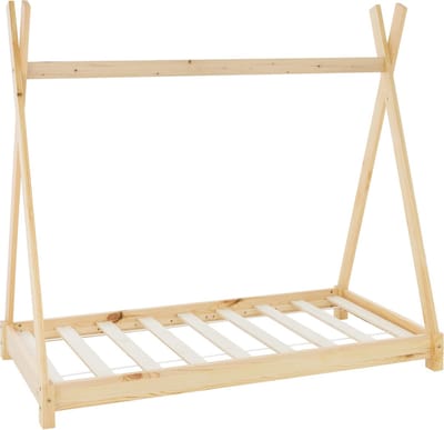 Kinderbed Tipi 70x140 cm van grenenhout Houten bed met lattenbodem ML design