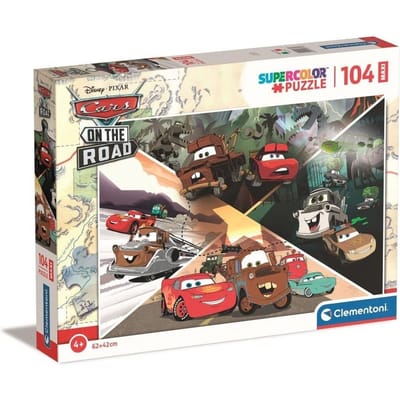 Clementoni - Puzzel - 104 Stukjes - Disney Cars On The Road - Kinderpuzzel - Vanaf 4 Jaar