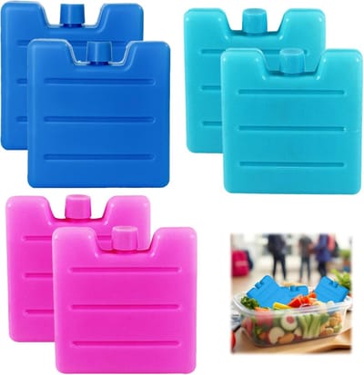 Thijox - Mini Koelaccuset - Herbruikbare Koelelementen voor Koeltas - Dunne Koelelementen voor Picknick - 6PC - Ideaal voor Kinderen, Camping en Tuin