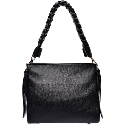 Isabella Rhea Zwart Rundleer Tas