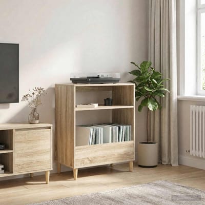 vidaXL - Platen - speler - standaard - Sonoma - Eiken - 71 - x - 39,5 - x - 83 - cm