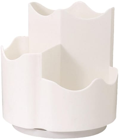 Dailygoody - Bureaupotloodpenhouder - Roterende penhouder - 360 graden draaibaar gemak - White - Bureau-organizer - Geschikt voor kantoor en thui