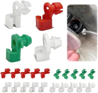 Dailygoods- Autodeurslot Clips 24 Stuks - Universele Stangenclips - Bevestigingsklem - Kunststof Deurgreep - Voor Links/Rechts - Geschikt voor Diverse Deuren - Deurslot Clips