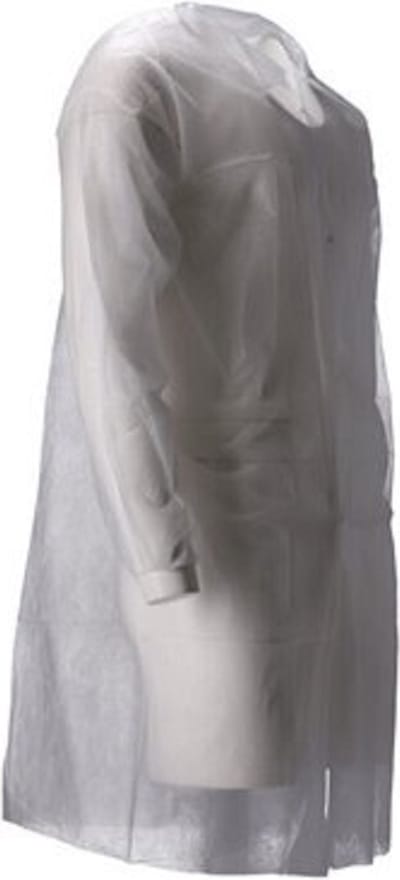 Bezoekersjas nonwoven 30 gr wit XXXL