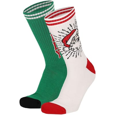 Apollo - Kerstsokken dames - Badstof zool - 2-Pak - Holly Joly - Maat 36/41 - sportsokken - kerstsokken - kerst sokken - kerstcadeau