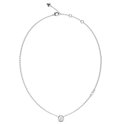 GUESS halsketting Stylish Guess Coin Necklace Rhodium zilverkleurig