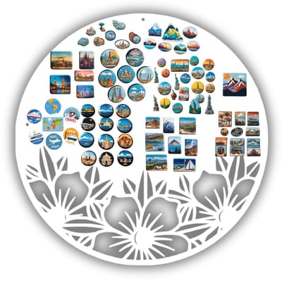 Anwicar Rechthoekige Magneet Bord - Magnetisch memobord - Magnetisch prikbord - 50x50 cm - Wit