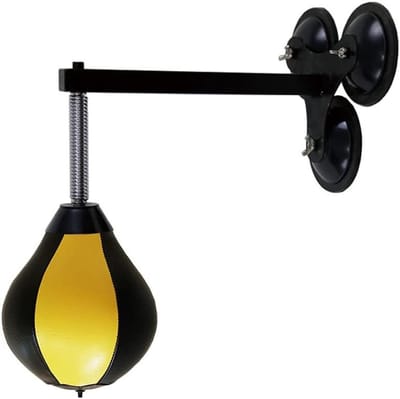 Opblaasbare Bokszak - Speedball Bokszak - Boksen Trainen - Verstelbare Hoogte - 18cm Diameter - Zwart