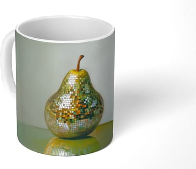 Mok - Koffiemok - Fruit - Disco - Art - Glitter - Mokken - 350 ML - Beker - Koffiemokken - Theemok