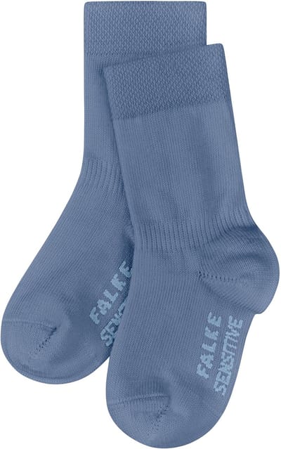 FALKE Sensitive met comfort tailleband katoen sokken baby blauw - maat 62-68