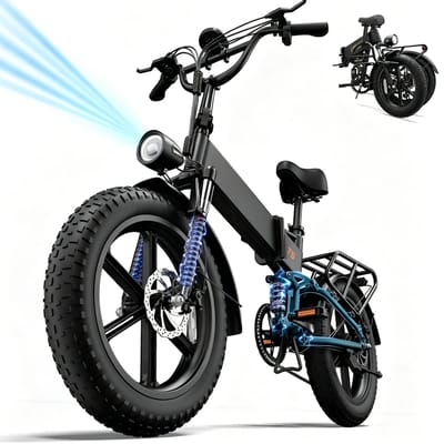 Qekud T5 Elektrische Vouwfiets - 20 Inch Fatbike met 7 Versnellingen - 48V 13Ah Accu - Remlichten & Richtingaanwijzers - Vierpoot Vering & Schijfremmen - Grote Actieradius