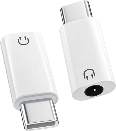SnelShoppen - USB C naar 3.5mm Audio Hoofdtelefoon Adapter - Type C naar 3.5mm Aux Jack Dongle DAC met Hi-Fi Geluidskwaliteit - Compatibel met Smartph
