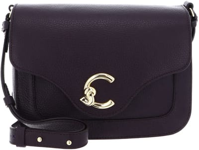 COCCINELLE Leren schoudertas C-Me Crossbody Bag Prune donkerpaars
