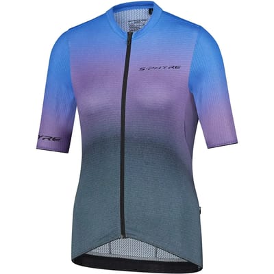 Shimano S-phyre Leggera Korte Mouw Wielertrui Blauw,Paars L Vrouw