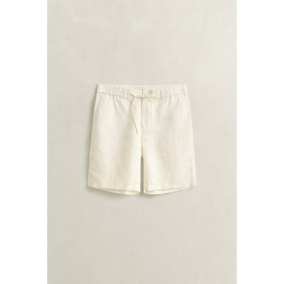 Gant Bermuda Linnen Solid Color Drawstring Cream / male