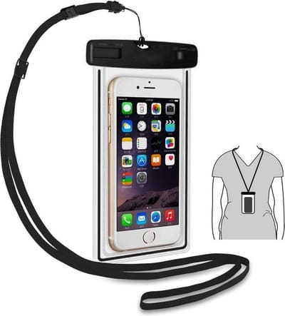 Waterdichte Telefoon Hoes - Waterproof Bag - Case - Cover - Zak - Universeel - Geschikt voor alle Smartphones tot 6 Inch - Zwart