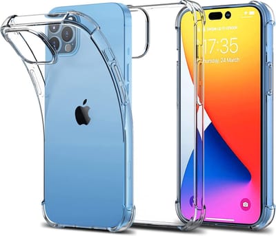 Casemania Hoesje Geschikt voor Apple iPhone 14 Pro - Transparant - Anti-Shock Hybrid Back Cover