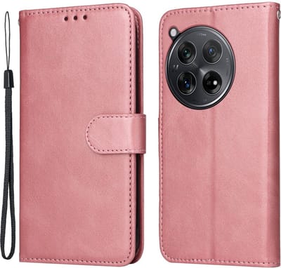 Coverup Hoesje - Geschikt voor OnePlus 12R Hoesje - Coverup Book Case - Rose Gold