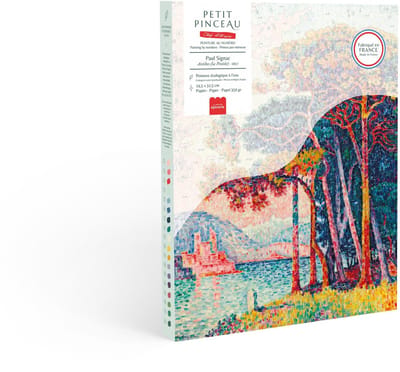 La Petite Epicerie Painting by Number Kit “ANTIBES (THE PINE FOREST), PAUL SIGNAC" 430g H32.5xW24.5xL3.5cm genummerde schilderijenset | Creatieve | Hobbyset | kinderen en volwassenen | beginnersvriendelijk