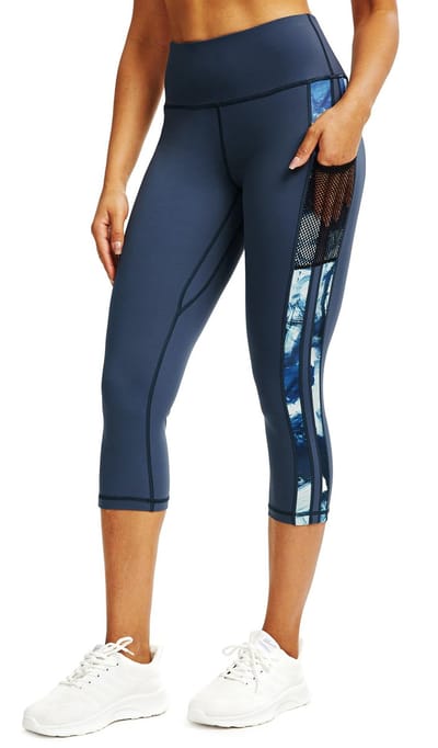 Leggings voor dames, 3/4 joggingbroek met zakken, sportbroek voor dames, 3/4 ondoorzichtig, fitnessbroek, leggings voor dames