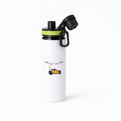 Hacebo® - Formule 1 met eigen naam - waterfles met draaidop groen - Sport - Formule 1 fans - Liefhebber - Cadeau - Verjaardag - Geschenk - Gepersonaliseerd - Jongens en meisjes - water fles - 850ML