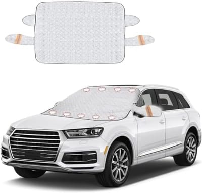 PromoHome Magnetische Auto Voorruit Afdekhoes - Extra Dikke Bescherming Tegen Sneeuw, IJs, Vorst, Stof en UV-Straling - 160x116 cm Geschikt voor SUV's, Vrachtwagens en Personenauto's