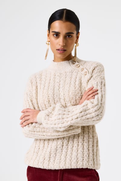 Garcia Trui Trui Met Lurex K50041 7226 Golden Sand Dames Maat - XL