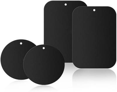 Magneet Plaatje Telefoon - 4 Stuks - Metalen Platen voor Magnetische Telefoonhouder Auto - Rond en Rechthoek - Zelfklevend - Magneetplaat