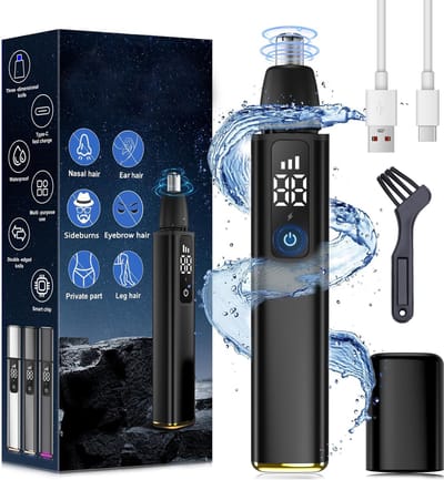 neustrimmer-15,000 RPM-neustrimmer mannen-LED-scherm-3 snelheden-IPX7 waterdicht-Unisex-Oplaadbaar-Dubbelzijdige mestrimmer set