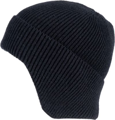 Commando muts earmuff - Zwart gebreid