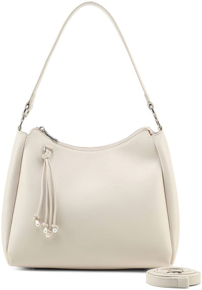 SEIDENFELT MANUFAKTUR schoudertas Sandve Midi Hobo Bag Cream crème