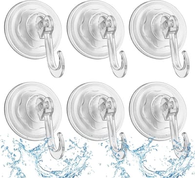 Extra sterke vacuümzuignappen - 6 stuks herbruikbare zuignappen voor badkamer, keuken en glasoppervlakken zonder boren